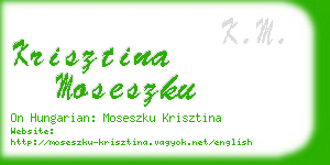 krisztina moseszku business card